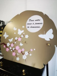 plaque funeraire papillon