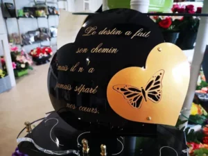 plaque personalisee coeur