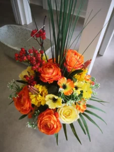 coupe moderne tons oranges