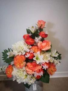 cone rose orange et blanc